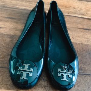 Tory Burch Black Jelly Flats